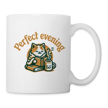 Cat Book Tea Coffee - Mug - white - Right