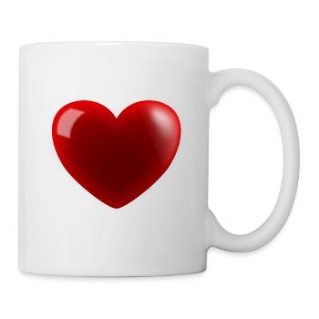 Herz - Tasse - Weiß - Rechts