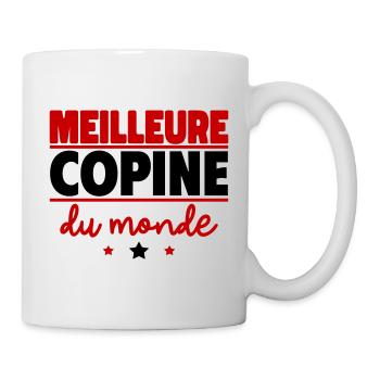 Meilleure copine du monde, cadeau de noël - Mug blanc - blanc - Droite