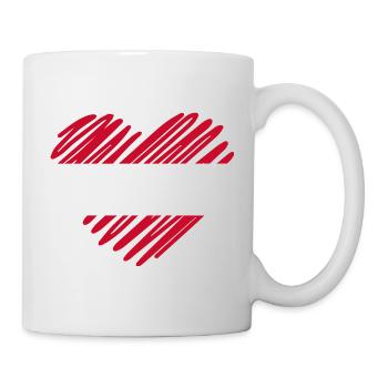 Drapeau du Pérou Coeur Design, J’aime le Pérou, Drapeau Péruvien - Mug blanc - blanc - Droite