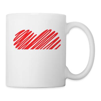 Indonésie Coeur avec drapeau - Mug blanc - blanc - Droite