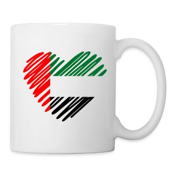 UAE Flag Heart Design - Mug - white - Right