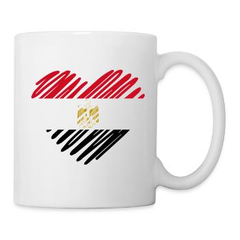 Conception de cœur de drapeau égyptien - Montrez votre spiri égyptien - Mug blanc - blanc - Droite