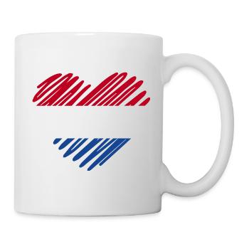 Drapeau des Pays-Bas Coeur Design - Mug blanc - blanc - Droite