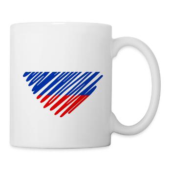 Drapeau de la Russie en forme de cœur - I Love Russia Design - Mug blanc - blanc - Droite