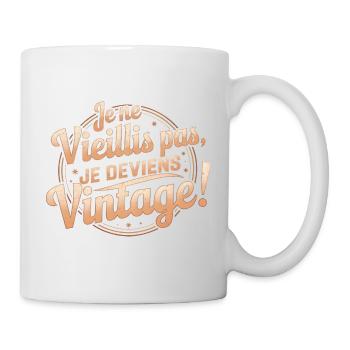Je ne vieillis pas, je deviens vintage ! - Mug blanc - blanc - Droite