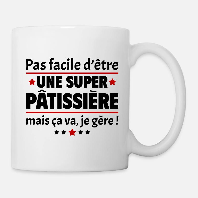 Pas facile d'être une super pâtissière,cadeau noël - Mug blanc - blanc