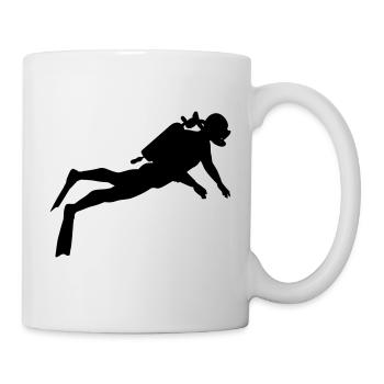 Taucher Sport Bewegung Geschenk Cool - Tasse - Weiß - Rechts