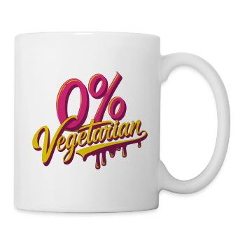 0% Vegetarian 10 - Tasse - Weiß - Rechts