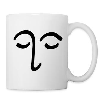 Face Drawing Head Eye Gift - Mug - white - Right