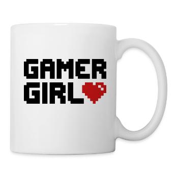 Gamer Girl Coeur Jeux - Mug blanc - blanc - Droite