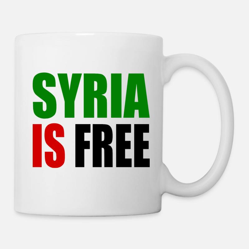 syrien - syria is free - Tasse - Weiß