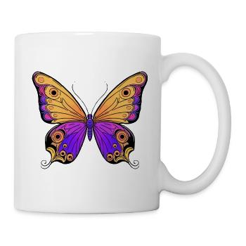 Multicolored Butterfly - Mug - white - Right