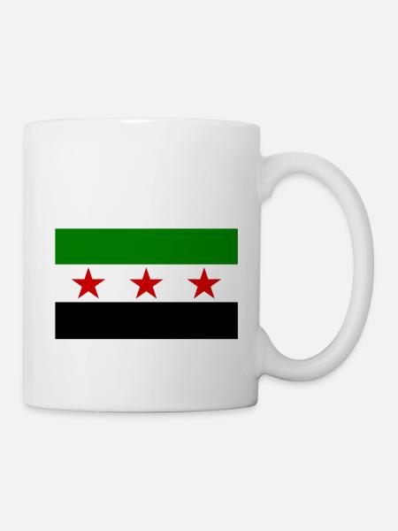 syrien flagge - Tasse - Weiß