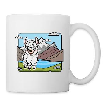 Such a cute alpaca! Or is it a llama? - Mug - white - Right