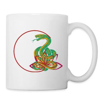 Serpent de vie - Mug blanc - blanc - Droite
