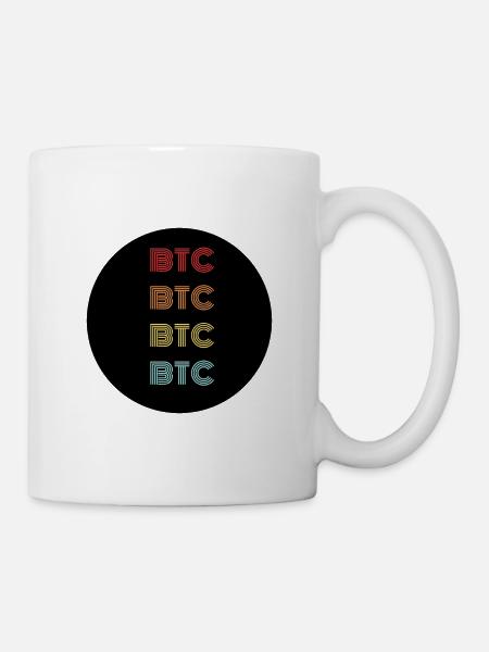 BTC Bitcoin Kryptowährung Crypto Retro Vintage - Tasse - Weiß
