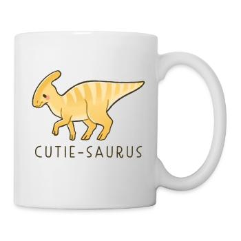 Süßer Dino Cutie-Saurus - Tasse - Weiß - Rechts
