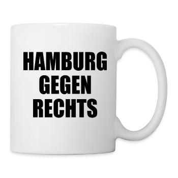 hamburg gegen rechts - Tasse - Weiß - Rechts