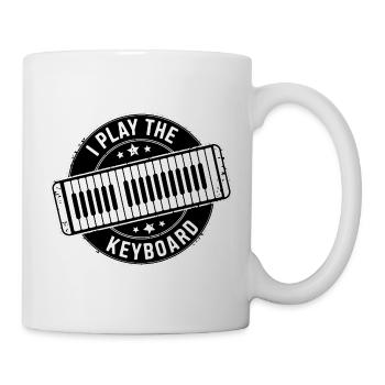 I Play The Keyboard 15 - Tasse - Weiß - Rechts