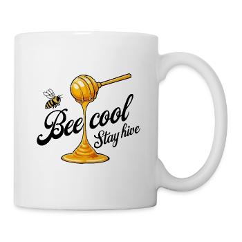Motif Abeilles et Miel - Bee Cool Stay Hive - Mug blanc - blanc - Droite