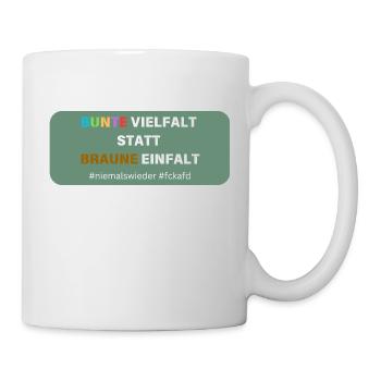 Bunte Vielfalt - Tasse - Weiß - Rechts