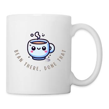 Bean There, Done That – Funny Coffee Shirt - Mug - white - Right