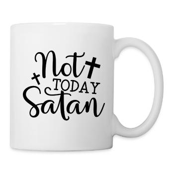 Pas aujourd’hui, Satan - Mug blanc - blanc - Droite