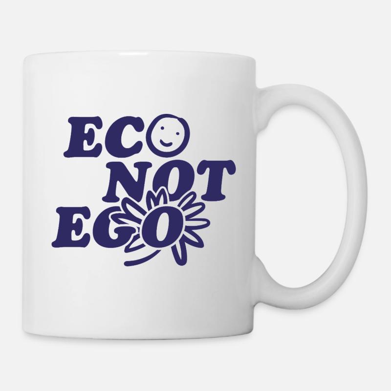 Eco statt Ego - Tasse - Weiß