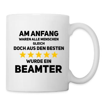 Nur die Besten werden Beamte – 5 Sterne für dich! - Tasse - Weiß - Rechts