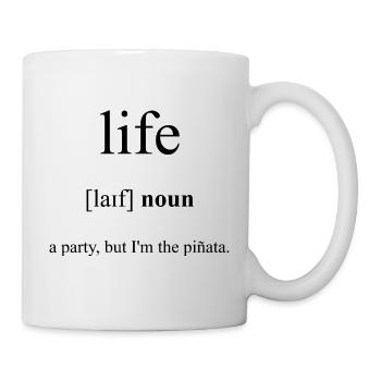 Life (Leben) Definition Dictionary - Tasse - Weiß - Rechts