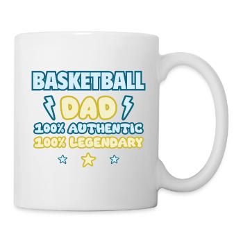 Basketball Papa,Vatertagsgeschenk, Legendär - Tasse - Weiß - Rechts