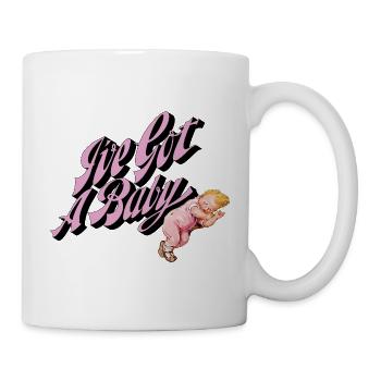 I’ve Got a Baby Retro Style Pink - Tasse - Weiß - Rechts