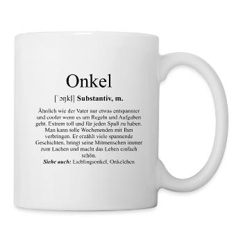 Onkel Definition Dictionary - Tasse - Weiß - Rechts