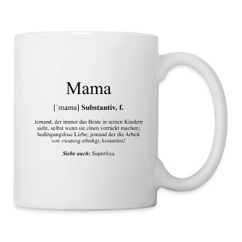 Mama Definition Dictionary - Tasse - Weiß - Rechts