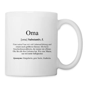 Oma Definition Dictionary - Tasse - Weiß - Rechts