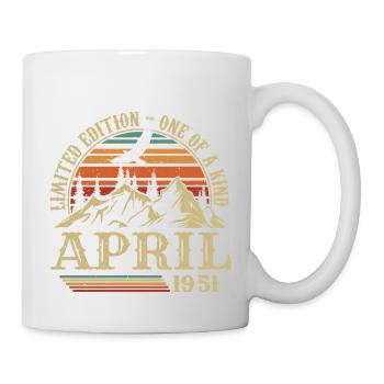Bestes Geburtstagsgeschenk April 1951 - Tasse - Weiß - Rechts