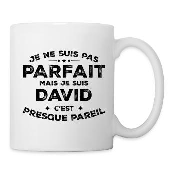 David Un Prénom, Une Attitude L’Humour David - Mug blanc - blanc - Droite