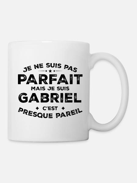 Gabriel Un Prénom, Une Attitude L’Humour Gabriel - Mug blanc - blanc