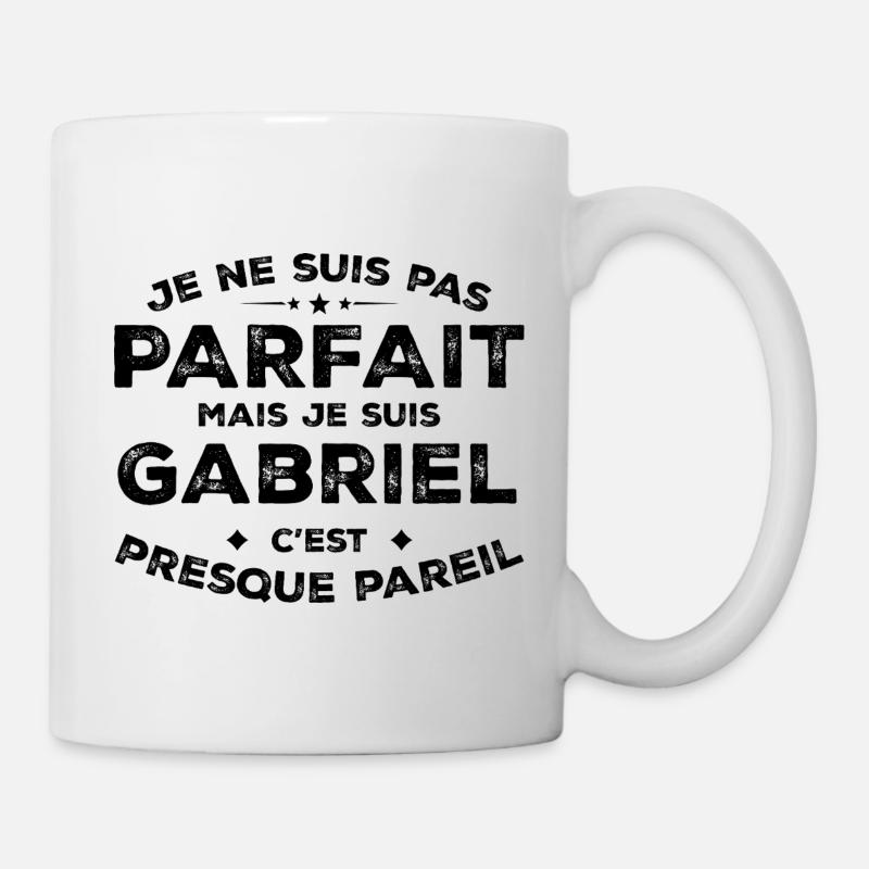 Gabriel Un Prénom, Une Attitude L’Humour Gabriel - Mug blanc - blanc