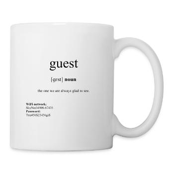 Guest | Gast Definition Dictionary - Tasse - Weiß - Rechts