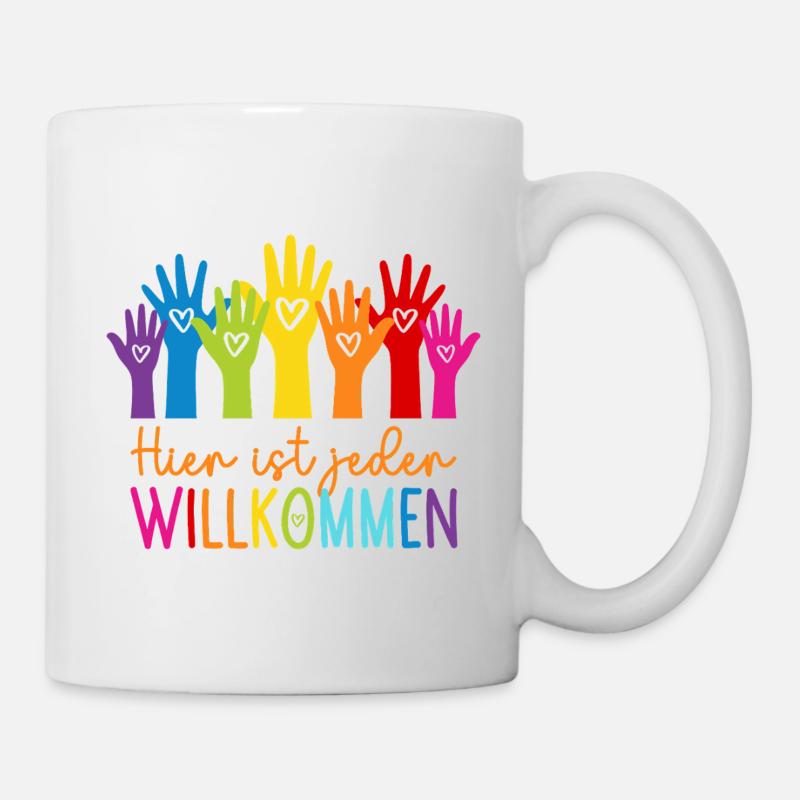 Hier ist jeder willkommen - Tasse - Weiß