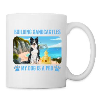 Mein Hund am Strand - Tasse - Weiß - Rechts