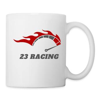 Red Black Modern Racing Logo Design - Tasse - Weiß - Rechts