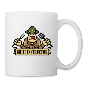 Grill Instructor (Grilling / BBQ / Barbecue) - Mug - white - Right