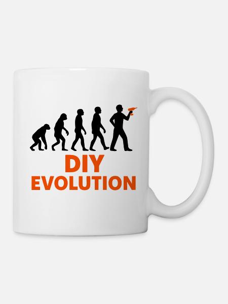 DIY Evolution Handwerk - Tasse - Weiß