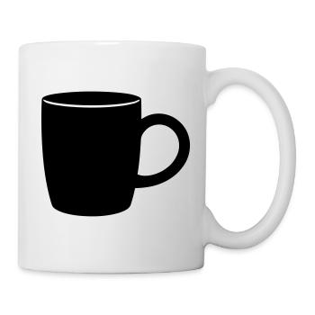 Klassische Kaffeetasse Silhouette - Tasse - Weiß - Rechts
