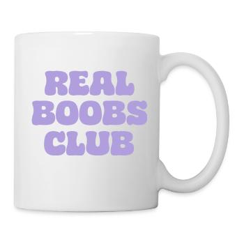 real boobs club - Tasse - Weiß - Rechts