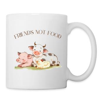 Vegan Vegetarian Design Friends not Food - Mug - white - Right