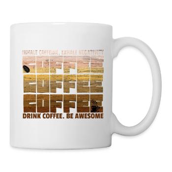 Coffee lover saying coffee break coffee in the office - Mug - white - Right